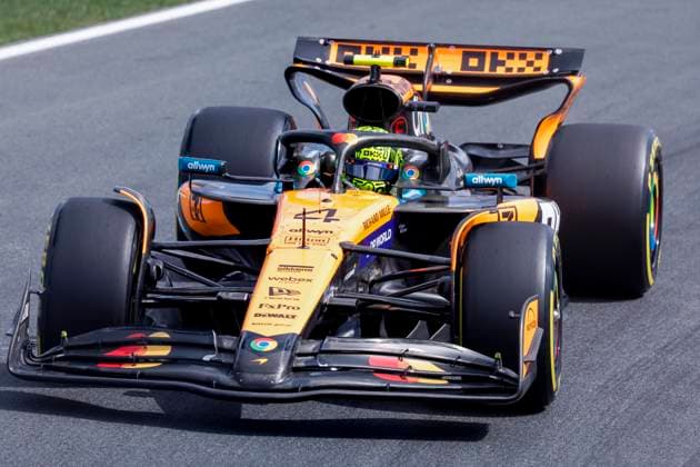 Lando Norris of the United Kingdom and McLaren F1 Team during the Free Practice of the Formula 1 Heineken Dutch Grand Prix 2025 on Day 1 at Circuit Zandvoort on August 29, 2025 in Zandvoort, Netherlands Photo by Marcel ter Bals DeFodi Images