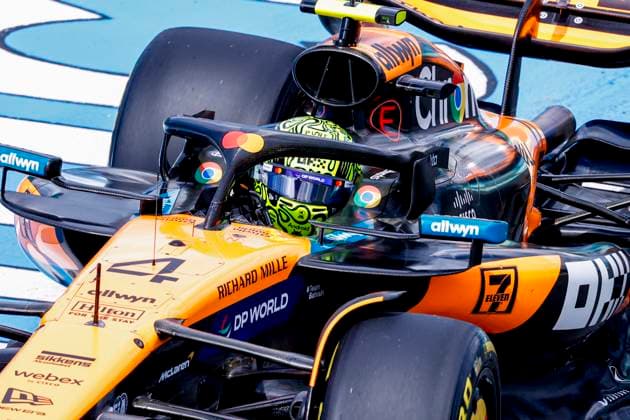 Lando Norris of the United Kingdom and McLaren F1 Team during the Free Practice of the Formula 1 Heineken Dutch Grand Prix 2025 on Day 1 at Circuit Zandvoort on August 29, 2025 in Zandvoort, Netherlands Photo by Marcel ter Bals DeFodi Images