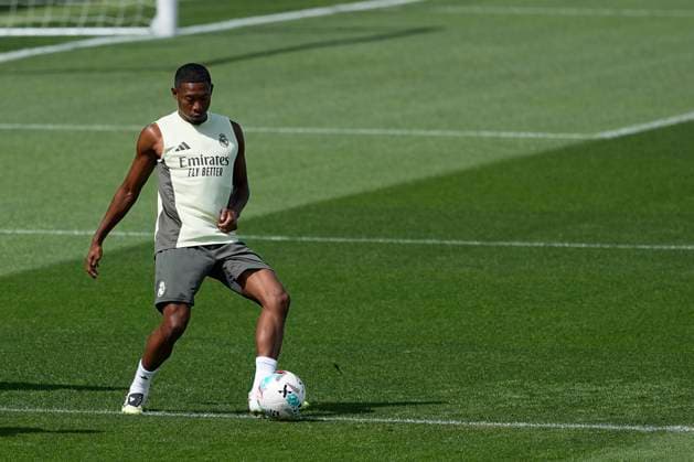 August 29, 2025, Valdebebas, Madrid, Spain: David Alaba during the training day of Real Madrid ahead the Spanish League, LaLiga EA Sports, football match against RCD Mallorca at Ciudad Deportiva Real Madrid on August 29, 2025, in Valdebebas, Madrid, Spain. Valdebebas Spain - ZUMAa181 20250829_zaa_a181_001 Copyright: xOscarxJ.xBarrosox