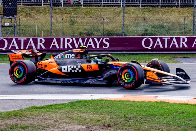 Lando Norris of the United Kingdom and McLaren F1 Team during the Free Practice of the Formula 1 Heineken Dutch Grand Prix 2025 on Day 1 at Circuit Zandvoort on August 29, 2025 in Zandvoort, Netherlands Photo by Marcel ter Bals DeFodi Images