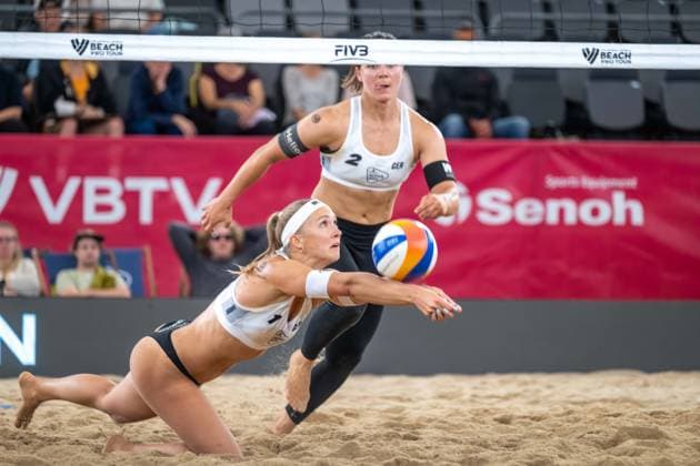 Beach Pro Tour Elite 16 Hamburg, 29 08 2025 Sandra Ittlinger Player No 1, GER , Anna Lena Grüne Player No 2 Beach Pro Tour Elite 16 Hamburg on 29 08 2025 Copyright: xBEAUTIFULxSPORTS PeterxWeberx