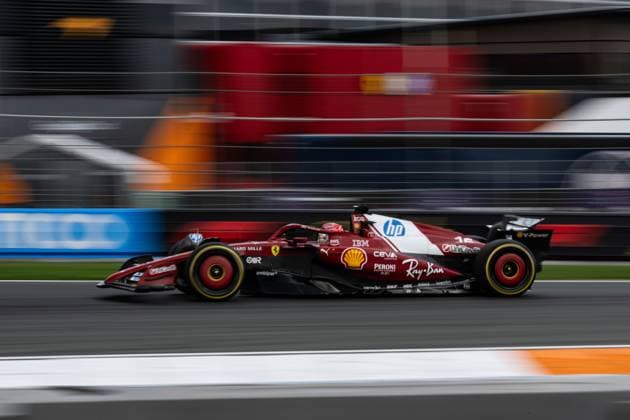 29th August 2025; Circuit Zandvoort, Zandvoort, North Holland, Netherlands; Formula 1 Heineken Dutch Grand Prix 2024; Free Practice Day; Charles Leclerc (MON) in the SF-25 of Scuderia Ferrari HP during free practice  GodfreyxPitt