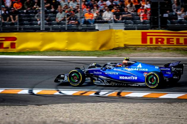 Formule 1 driver Carlos Saintz of Williams during the match Formula 1 Zandvoort friday 2025, free practice at the Formula 1 circuit Zandvoort for the Formula One Zandvoort friday 2025 season 2025 2026 in ZANDVOORT, Netherlands on 29 august 2025, photo by Marcel van Dorst EYE4images DeFodi Images DATUM AANPASSEN