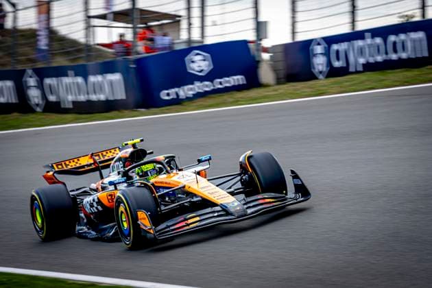 Formule 1 driver Lando Norris of McLaren during the match Formula 1 Zandvoort friday 2025, free practice at the Formula 1 circuit Zandvoort for the Formula One Zandvoort friday 2025 season 2025 2026 in ZANDVOORT, Netherlands on 29 august 2025, photo by Marcel van Dorst EYE4images DeFodi Images DATUM AANPASSEN