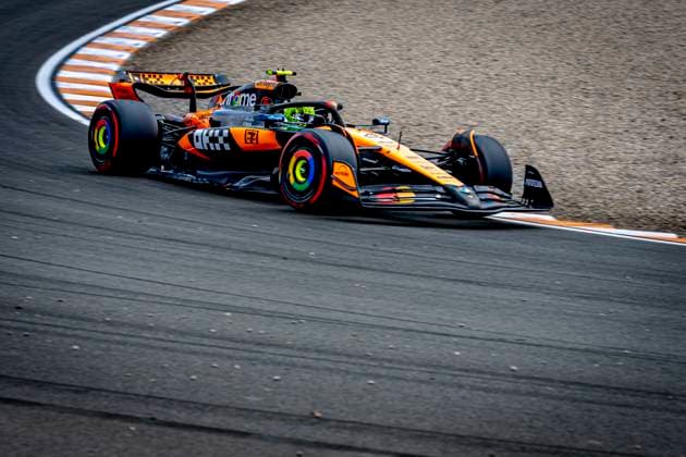 Formule 1 driver Lando Norris of McLaren during the match Formula 1 Zandvoort friday 2025, free practice at the Formula 1 circuit Zandvoort for the Formula One Zandvoort friday 2025 season 2025 2026 in ZANDVOORT, Netherlands on 29 august 2025, photo by Marcel van Dorst EYE4images DeFodi Images DATUM AANPASSEN