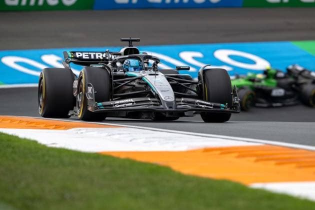 George Russell 63, Mercedes AMG Petronas F1 Team, 1 Free Practice, Dutch Grand Prix, Motorsport, Men, Formula 1, 29 08 2025 Zandvoort Netherlands Netherlands Copyright: xkolbert-press MartinxWdziecznyx