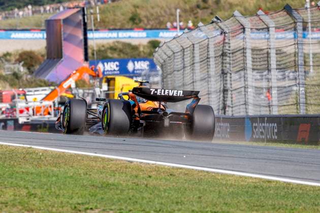 Lando Norris of the United Kingdom and McLaren F1 Team during the Free Practice of the Formula 1 Heineken Dutch Grand Prix 2025 on Day 1 at Circuit Zandvoort on August 29, 2025 in Zandvoort, Netherlands Photo by Marcel ter Bals DeFodi Images