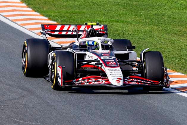 Oliver Bearman of the United Kingdom and Haas F1 Team during the Free Practice of the Formula 1 Heineken Dutch Grand Prix 2025 on Day 1 at Circuit Zandvoort on August 29, 2025 in Zandvoort, Netherlands Photo by Marcel ter Bals DeFodi Images