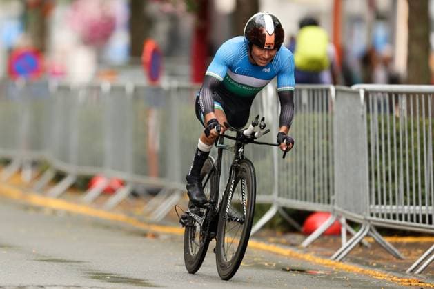 2025 UCI Para-cycling Road World Championships Picture by John Clifton SWpix.com - 29 08 2025 - Cycling - 2025 UCI Para-cycling Road World Championships - Ronse, Flanders, Belgium - Men C1 Individual Time Trial (ITT) - Bunyod Khayitmakhammadov (Uzbekistan) Copyright: x xSWpix.comx(t axPhotographyxHubxLtd)xJohnxClifton SWpix.comx SWP-3069-0825
