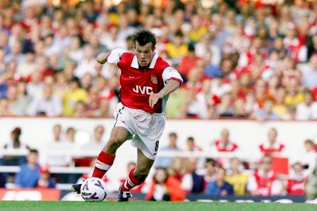 980920 Fotboll, Premier League, Arsenal - Manchester United, ManU 3-0: Fredrik Ljungberg, Arsenal. *** 980920 Football, Premier League, Arsenal Manchester United, 3 0 Fredrik Ljungberg, Arsenal  Copyright: BILDBYRAN BB980920BB188