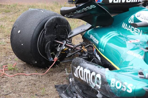 29 08 2025, Circuit Park Zandvoort, Zandvoort, FORMULA 1 HEINEKEN DUTCH GRAND PRIX 2025 , in the picture accident of Lance Stroll CAN , Aston Martin Aramco Cognizant Formula One Team Photo by Alessandro Martellotta Hasan Bratic DeFodi Images