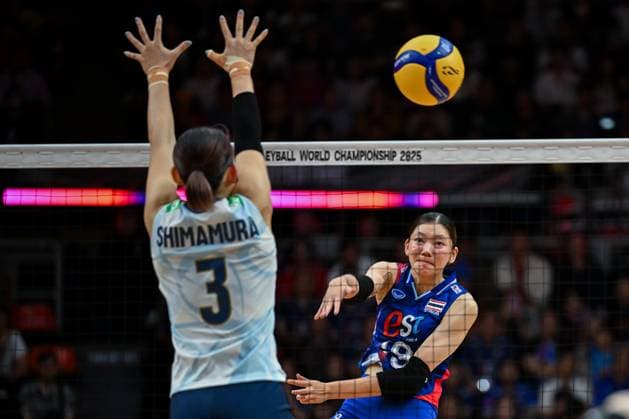 Japan v Thailand - FIVB Women’s World Volleyball Championship BANGKOK, THAILAND - AUGUST 29: Chatchu-On Moksri (19) of Thailand in action during the FIVB Women’s World Volleyball Championship match between Japan and Thailand at Huamark Indoor Stadium in Bangkok, Thailand, on August 29, 2025. Mustafa Hatipoglu Anadolu Banghok Thailand. Editorial use only. Please get in touch for any other usage.  Copyright: x2025xAnadoluxMustafaxHatipoglux