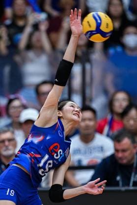 Japan v Thailand - FIVB Women’s World Volleyball Championship BANGKOK, THAILAND - AUGUST 29: Chatchu-On Moksri (19) of Thailand in action during the FIVB Women’s World Volleyball Championship match between Japan and Thailand at Huamark Indoor Stadium in Bangkok, Thailand, on August 29, 2025. Mustafa Hatipoglu Anadolu Banghok Thailand. Editorial use only. Please get in touch for any other usage.  Copyright: x2025xAnadoluxMustafaxHatipoglux