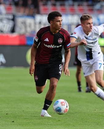 29 08 2025 Soccer Season 2025 2026 2 Soccer Bundesliga 04 Matchday 1 FC Nürnberg FCN Club SC Paderborn 07 SCP Sportfoto Zink DaMa xdaxmax DFL regulations prohibit any use of photographs as image sequences and or quasi video only for editorial use Henri Koudossou 8, 1 FC Nürnberg FCN
