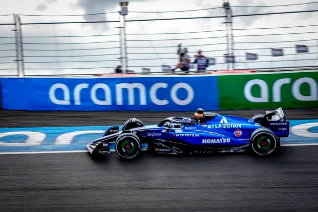 Formule 1 driver Alexander Albon of Williams during the match Formula 1 Zandvoort friday 2025, free practice at the Formula 1 circuit Zandvoort for the Formula One Zandvoort friday 2025 season 2025 2026 in ZANDVOORT, Netherlands on 29 august 2025, photo by Marcel van Dorst EYE4images DeFodi Images