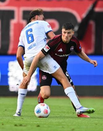 29 08 2025 Soccer Season 2025 2026 2 Soccer Bundesliga 04 Matchday 1 FC Nürnberg FCN Club SC Paderborn 07 SCP Sportfoto Zink xwoxzix DFL regulations prohibit any use of photographs as image sequences and or quasi video only for editorial use Luis Engelns 6, SC Paderborn 07 Semir Telalovic 9, 1 FC Nürnberg FCN