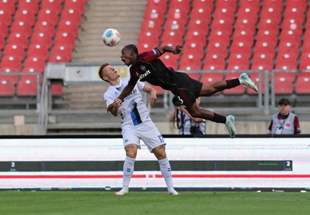 29 08 2025 Soccer Season 2025 2026 2 Soccer Bundesliga 04 Matchday 1 FC Nürnberg FCN Club SC Paderborn 07 SCP Sportfoto Zink DaMa xdaxmax DFL regulations prohibit any use of photographs as image sequences and or quasi video only for editorial use Laurin Curda 17, SC Paderborn 07 Mohamed Ali Zoma 23, 1 FC Nürnberg FCN