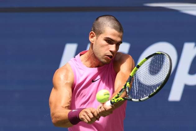 August 29, 2025, New York City, New York, United States: CARLOS ALCARAZ of Spain during the match against L. Darderi of Italy in the third round of US Open 2025 at the USTA Billie Jean King National Tennis Center. Queens, New York City. Alcaraz won 6:2,6:4, 6:0. New York City United States - ZUMAc278 20250829_zsp_c278_002 Copyright: xMarcinxCholewinskix