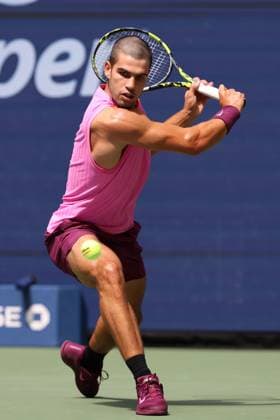 August 29, 2025, New York City, New York, United States: CARLOS ALCARAZ of Spain during the match against L. Darderi of Italy in the third round of US Open 2025 at the USTA Billie Jean King National Tennis Center. Queens, New York City. Alcaraz won 6:2,6:4, 6:0. New York City United States - ZUMAc278 20250829_zsp_c278_011 Copyright: xMarcinxCholewinskix