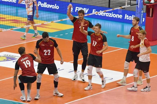 Foto IPP Massimo Rana Torino 29-08-2025 Pallavolo Fipav Cup Men Elite Germania - Olanda 2 set a 0 nella foto esulta la germnia Italy Photo Press - World Copyright italy ITALY  Copyright: xR4924_italyphotopressx