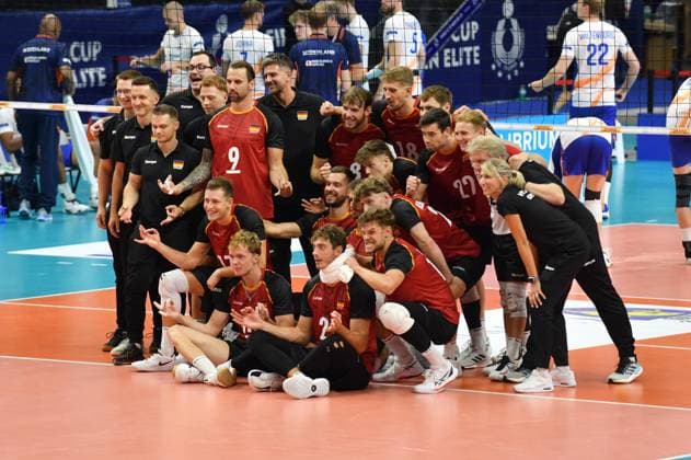 Foto IPP Massimo Rana Torino 29-08-2025 Pallavolo Fipav Cup Men Elite Germania - Olanda 2 set a 0 nella foto germania Italy Photo Press - World Copyright italy ITALY  Copyright: xR4924_italyphotopressx