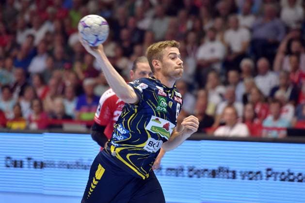 Tim Nothdurft Rhein Neckar Loewen 8 on throw , GER, MT Melsungen Rhein Neckar Loewen, Handball, 1 Bundesliga, 1 Matchday, Season 2025 2026, 29 08 2025, GER, MT Melsungen Rhein Neckar Loewen, Handball, 1 Bundesliga, 1 Matchday, Season 2025 2026, 29 08 2025 Kassel Copyright: xEibner-Pressefotox xRolandxSippelx EP_RSL