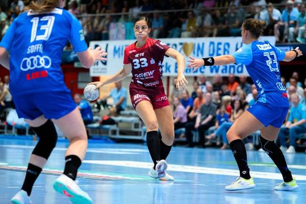 Handball Bundesliga Women, Sport Union Neckarsulm HSG Bensheim Auerbach Lucie Marie Kretzschmar HSG Bensheim Neckarsulm Ballei Baden Württemberg Germany