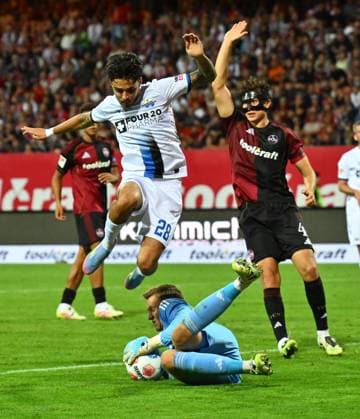 29 08 2025 Soccer Season 2025 2026 2 Soccer Bundesliga 04 Matchday 1 FC Nürnberg FCN Club SC Paderborn 07 SCP Sportfoto Zink xwoxzix DFL regulations prohibit any use of photographs as image sequences and or quasi video only for editorial use Lucas Copado 28, SC Paderborn 07 Jan Reichert 1, 1 FC Nürnberg FCN