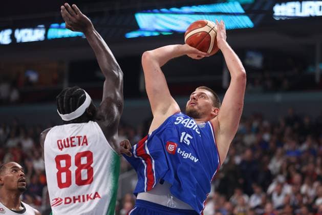 PORTUGAL vs SERBIA NIKOLA JOKIC, basketball player of Serbia, during the European Championships match against Portugal, at Xiaomi Arena Riga. Riga, 29.08.2025. photo: Ivica Veselinov MN Press Photo BASKETBALL, FIBA, EUROBASKET, SERBIA, PORTUGAL Riga Arena Riga Latvia Copyright: xMNxPressxPhotox