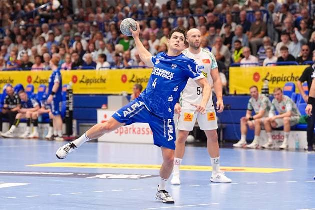 29 03 2025, xydrx, Handball, 1 HBL, TBV Lemgo Lippe SC Magdeburg, PHOENIX Contact Arena Samuel Zehnder TBV Lemgo Lippe 4 Nordrhein Westfahlen Germany
