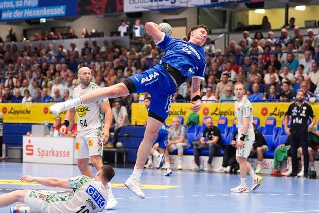 29 08 2025, xydrx, Handball, 1 HBL, TBV Lemgo Lippe SC Magdeburg, PHOENIX Contact Arena Joel Willecke TBV Lemgo Lippe 24 Nordrhein Westfahlen Germany