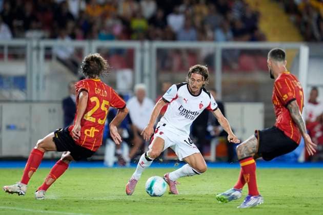 Luka Modric (AC Milan) in action, Serie A, US Lecce v AC Milan, Via del Mare Stadium, August 29, 2025, Lecce, Italy.