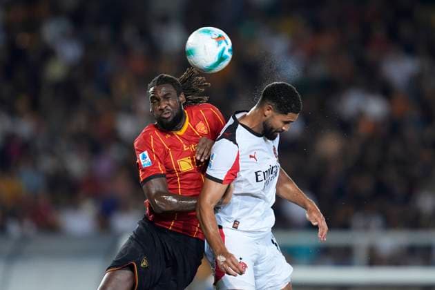 Ruben Loftus-Cheek (AC Milan) scores his team s second goal, Serie A, US Lecce v AC Milan, Via del Mare Stadium, August 29, 2025, Lecce, Italy.