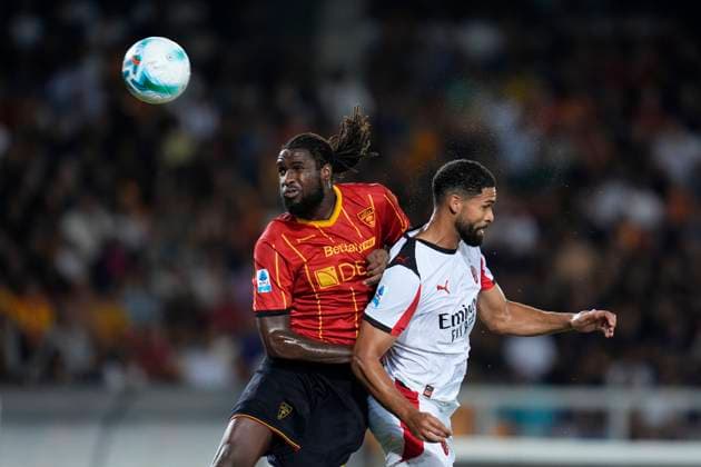 Ruben Loftus-Cheek (AC Milan) scores his team s second goal, Serie A, US Lecce v AC Milan, Via del Mare Stadium, August 29, 2025, Lecce, Italy.