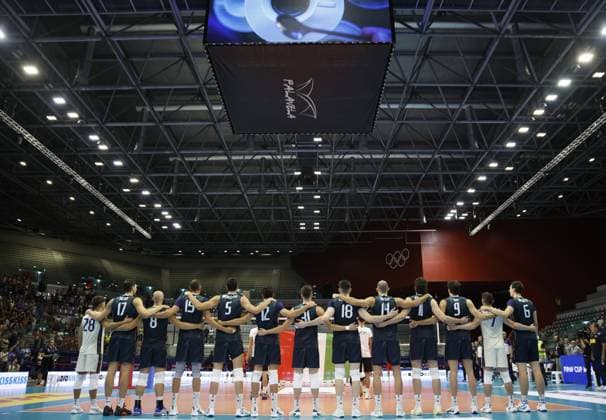 Italian national team, Nationalteam during the FIPAV CUP MEN ELITE 2025, volleyball match between the national team of Italy and the national team of Turkey, on 29 August 2025, Pala Vela, Turin, Italy. Photo Nderim Kaceli  Copyright: xNderimxKaceli IPAxSportx xipa-agency.netx xx IPA_63592297 IPA_Agency_IPA63592297