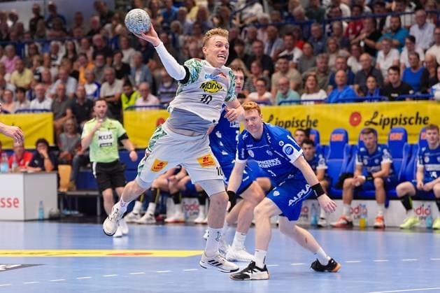 29 08 2025, xydrx, Handball, 1 HBL, TBV Lemgo Lippe SC Magdeburg, PHOENIX Contact Arena Gisli Kristjansson SC Magdeburg 10 Nordrhein Westfahlen Germany