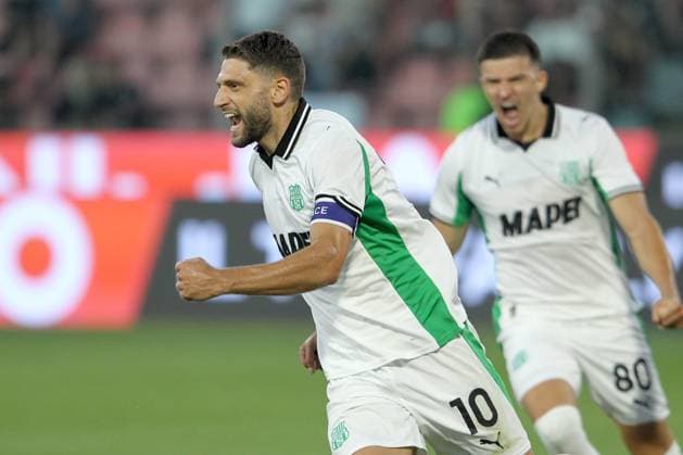 DOMENICO BERARDI, Sassuolo, Serie A, 2025-26, Cremonese vs Sassuolo 3-2, 29-08-2025, Esultanza, Celebration, Jubel SERIE A 2025-26 CREMONESE-SASSUOLO 3-2