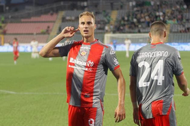 MANUEL DE LUCA, Cremonese, Serie A, 2025-26, Cremonese vs Sassuolo 3-2, 29-08-2025, Esultanza, Celebration, Jubel SERIE A 2025-26 CREMONESE-SASSUOLO 3-2