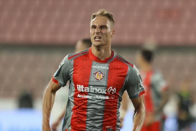 MANUEL DE LUCA, Cremonese, Serie A, 2025-26, Cremonese vs Sassuolo 3-2, 29-08-2025, Esultanza, Celebration, Jubel SERIE A 2025-26 CREMONESE-SASSUOLO 3-2