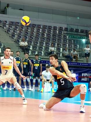 Alessandro Michieletto (Italy) during 2025 FIPAV Cup Men - Italy vs Turkiye, International volleyball match in Turin, Italy, August 29 2025  Copyright: xClaudioxBenedetto IPAxSportx xipa-agency.netx xx IPA_63593792 IPA_Agency_IPA63593792