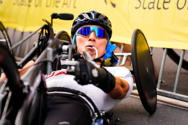 2025 UCI Para-cycling Road World Championships Picture by Olly Hassell SWpix.com - 30 08 2025 - Cycling - 2025 UCI Para-cycling Road World Championships - Ronse, Flanders, Belgium - Men H1-2 Road Race - Kazuhiko Kanno (Japan) Copyright: x xSWpix.comx(t axPhotographyxHubxLtd)xOllyxHassell SWpix.comx SWP-3069-0889