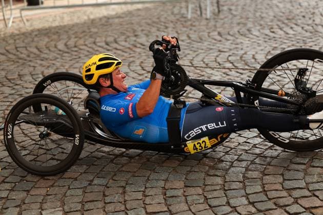 2025 UCI Para-cycling Road World Championships Picture by John Clifton SWpix.com - 30 08 2025 - Cycling - 2025 UCI Para-cycling Road World Championships - Ronse, Flanders, Belgium - Women H1-2 Road Race - Roberta Amadeo (Italy) Copyright: x xSWpix.comx(t axPhotographyxHubxLtd)xJohnxClifton SWpix.comx SWP-3069-0947