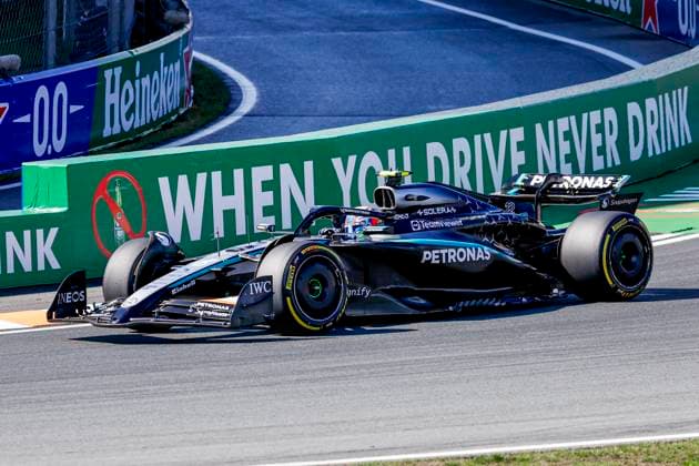Andrea Kimi Antonelli of Italy and Mercedes AMG Petronas F1 Team during the Free Practice of the Formula 1 Heineken Dutch Grand Prix 2025 on Day 2 at Circuit Zandvoort on August 30, 2025 in Zandvoort, Netherlands Photo by Marcel ter Bals DeFodi Images