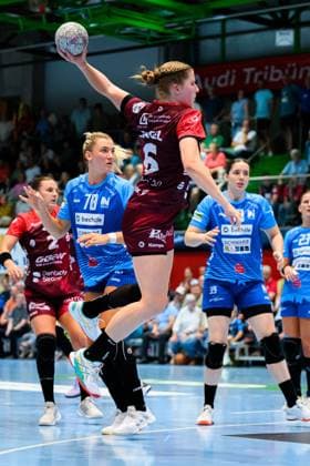 Handball Bundesliga Women, Sport Union Neckarsulm HSG Bensheim Auerbach Nina Engel HSG Bensheim Neckarsulm Ballei Baden Württemberg Germany