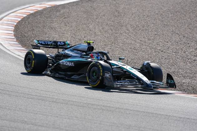 2025-08-30 F1 - Heineken Dutch GP - Third Practice Session ZANDVOORT, NETHERLANDS - AUGUST 30: Kimi Antonelli of Mercedes competing in the Third Practice Session during F1 - Heineken Dutch GP on August 30, 2025 in Zandvoort, Netherlands. Zandvoort Netherlands Content not available for redistribution in The Netherlands directly or indirectly through any third parties. Copyright: xAndrexWeeningx