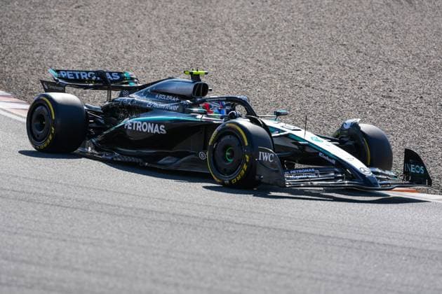 2025-08-30 F1 - Heineken Dutch GP - Third Practice Session ZANDVOORT, NETHERLANDS - AUGUST 30: Kimi Antonelli of Mercedes competing in the Third Practice Session during F1 - Heineken Dutch GP on August 30, 2025 in Zandvoort, Netherlands. Zandvoort Netherlands Content not available for redistribution in The Netherlands directly or indirectly through any third parties. Copyright: xAndrexWeeningx