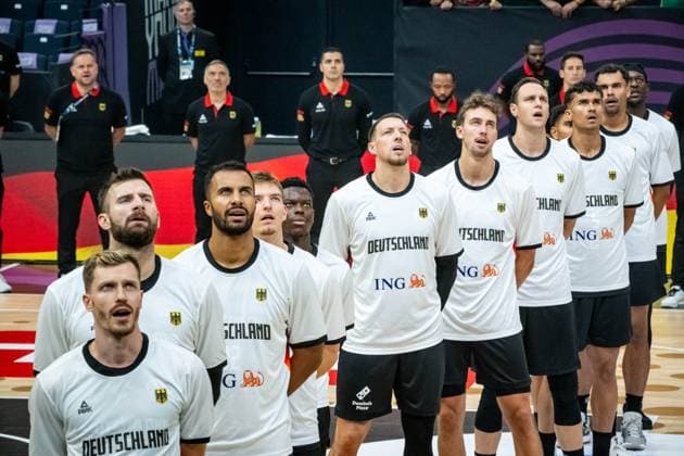 Basketball Tampere 30 08 2025 DBB International Match Men Men EuroBasket 2025 Preliminary Round Lithuania LTU Germany GER Team Germany