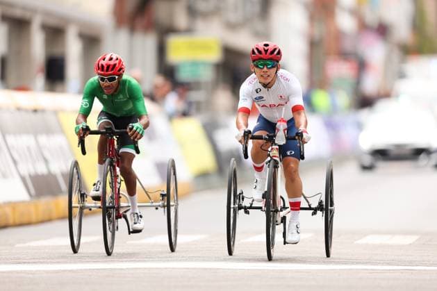 2025 UCI Para-cycling Road World Championships Picture by John Clifton SWpix.com - 30 08 2025 - Cycling - 2025 UCI Para-cycling Road World Championships - Ronse, Flanders, Belgium - Men T1-2 Road Race - Japan, Saudi Arabia Copyright: x xSWpix.comx(t axPhotographyxHubxLtd)xJohnxClifton SWpix.comx SWP-3069-1088