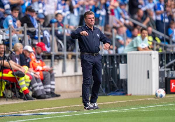 Dieter Hecking VfL Bochum, Trainer 30 08 2025 VfL Bochum SC Preußen Münster, Fußball, 2 Bundesliga, vonovia Ruhrstadion, Bochum DFL regulations prohibit any use of photographs as image sequences and or quasi video Copyright: HMBxMedia xMarcoxBader