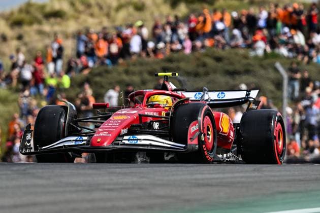 30th August 2025; Circuit Zandvoort, Zandvoort, North Holland, Netherlands; Formula 1 Heineken Dutch Grand Prix 2025 ; Qualification Day; Lewis Hamilton (GBR) in the SF-25 of Scuderia Ferrari HP during free practice  GodfreyxPitt